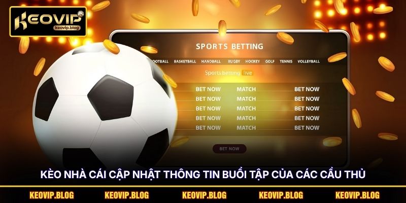 Kèo nhà cái cập nhật thông tin buổi tập của các cầu thủ