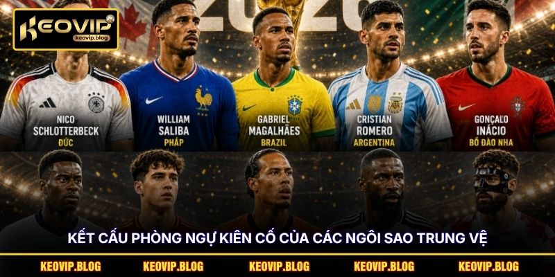 Kết cấu phòng ngự kiên cố của các ngôi sao trung vệ