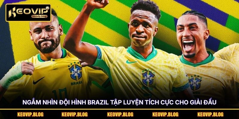 Ngắm nhìn đội hình Brazil tập luyện tích cực cho giải đấu